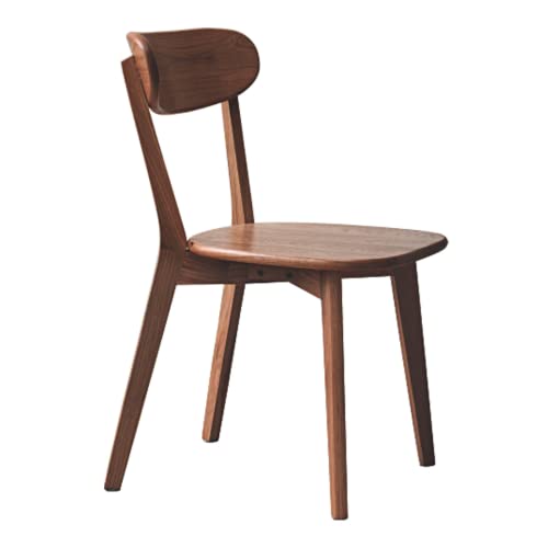 Solid Oak Wood Dining Chairs for Kitchen or Dining Room (1 piece, Walnut)