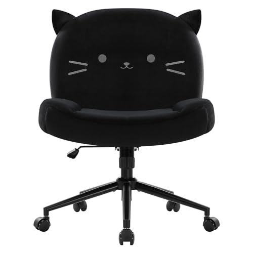 Adjustable Armless Office Chair with Wheels for Home or Bedroom