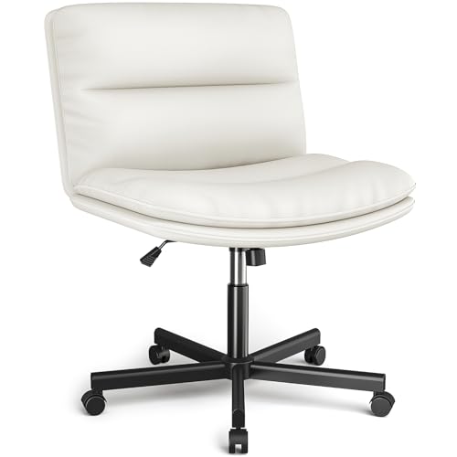 Armless Ergonomic Office Chair with Height Adjustment and Swivel Function