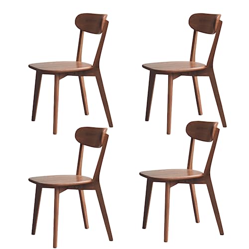 Solid Oak Wood Dining Chairs Set of 4 - Kitchen and Dining Room Chairs