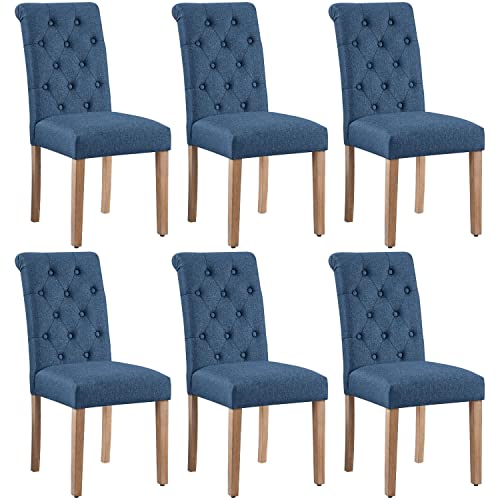 Yaheetech 6-Piece Upholstered Dining Chairs