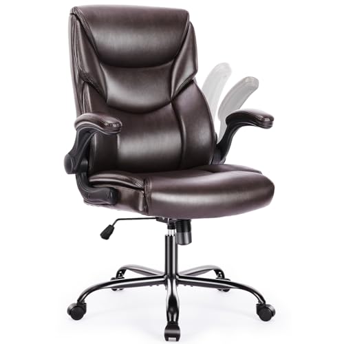 Executive Ergonomic Office Chair with Adjustable Armrest and Lumbar Support