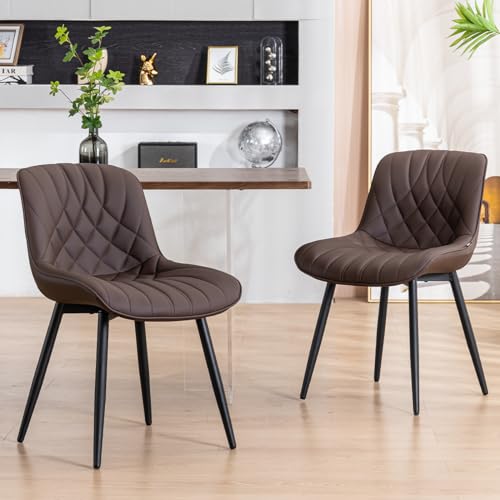 Mid-Century Modern Kitchen Chairs for Dining Room, Brown