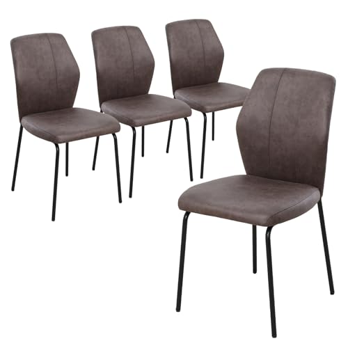 Modern Mid-Century Upholstered Dining Chairs Set of 4