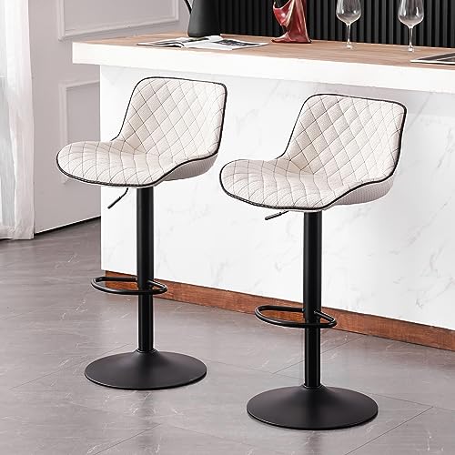 Adjustable Swivel Bar Stools for Kitchen Island Counter