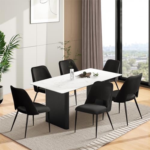 Modern Velvet Dining Chairs Set of 6 for Kitchen, Dining & Living Room
