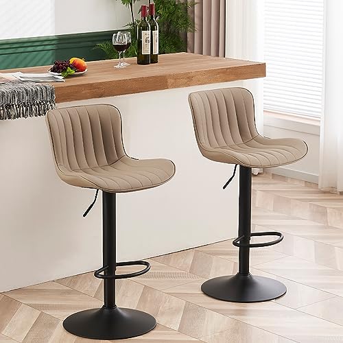  Adjustable Counter Stools with Backs, Set of 2