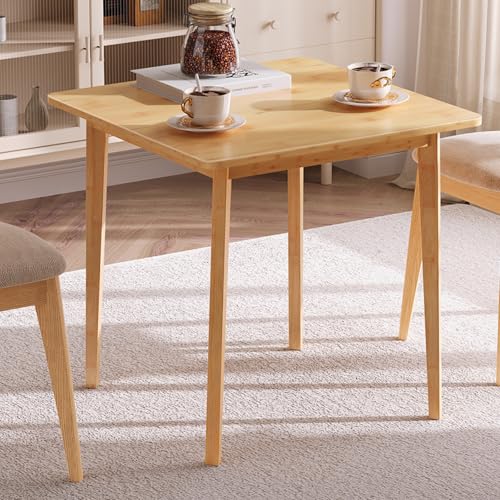 Bamboo Dining Table for Two in Natural Finish, Easy Assembly, Small Spaces - YL70CZ01