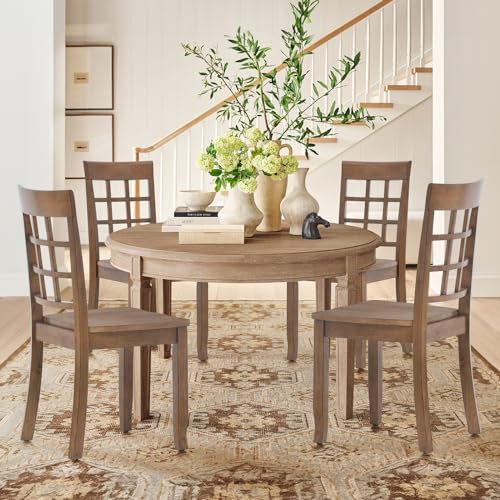 Wooden Dining Chairs Set of 4 for Kitchen and Dining Room